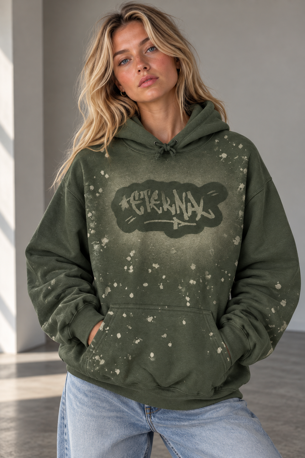 Eternal Waffleback Remix Hoodie / Army Green