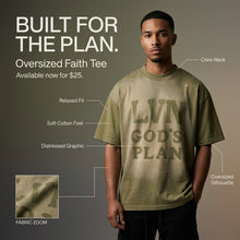 LVN God's Plan Army Green Oversize Tee