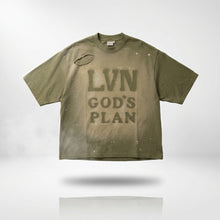 LVN God's Plan Army Green Oversize Tee