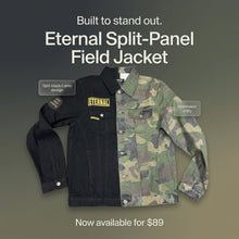 Eternal Camo/Black Split Denim Jacket
