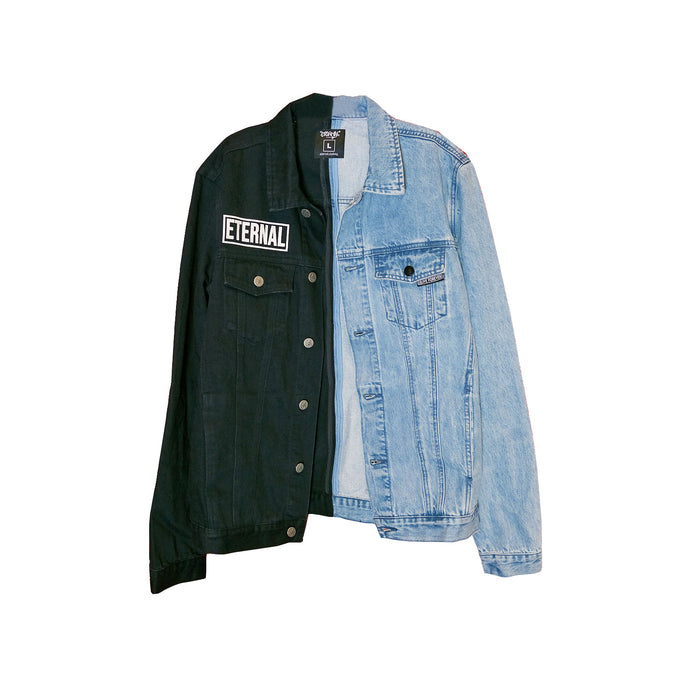 Eternal Blue/Black Split Denim Jacket