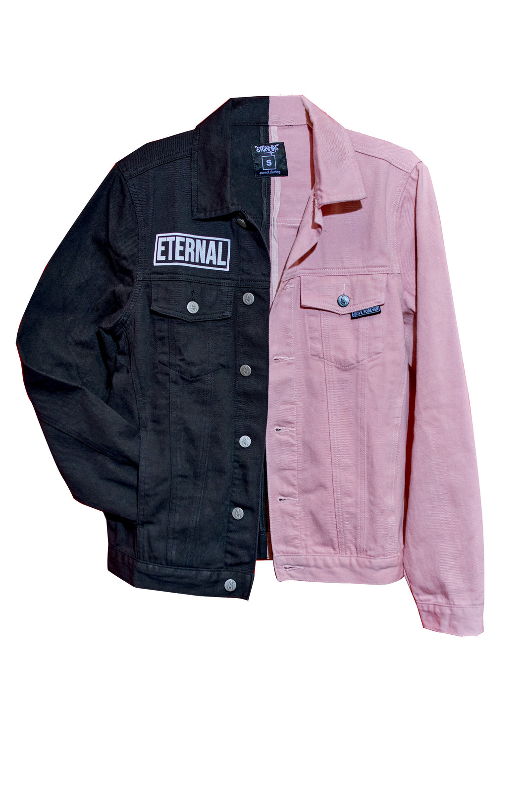 Eternal Pink/Black Split Denim – Eternal Clothing
